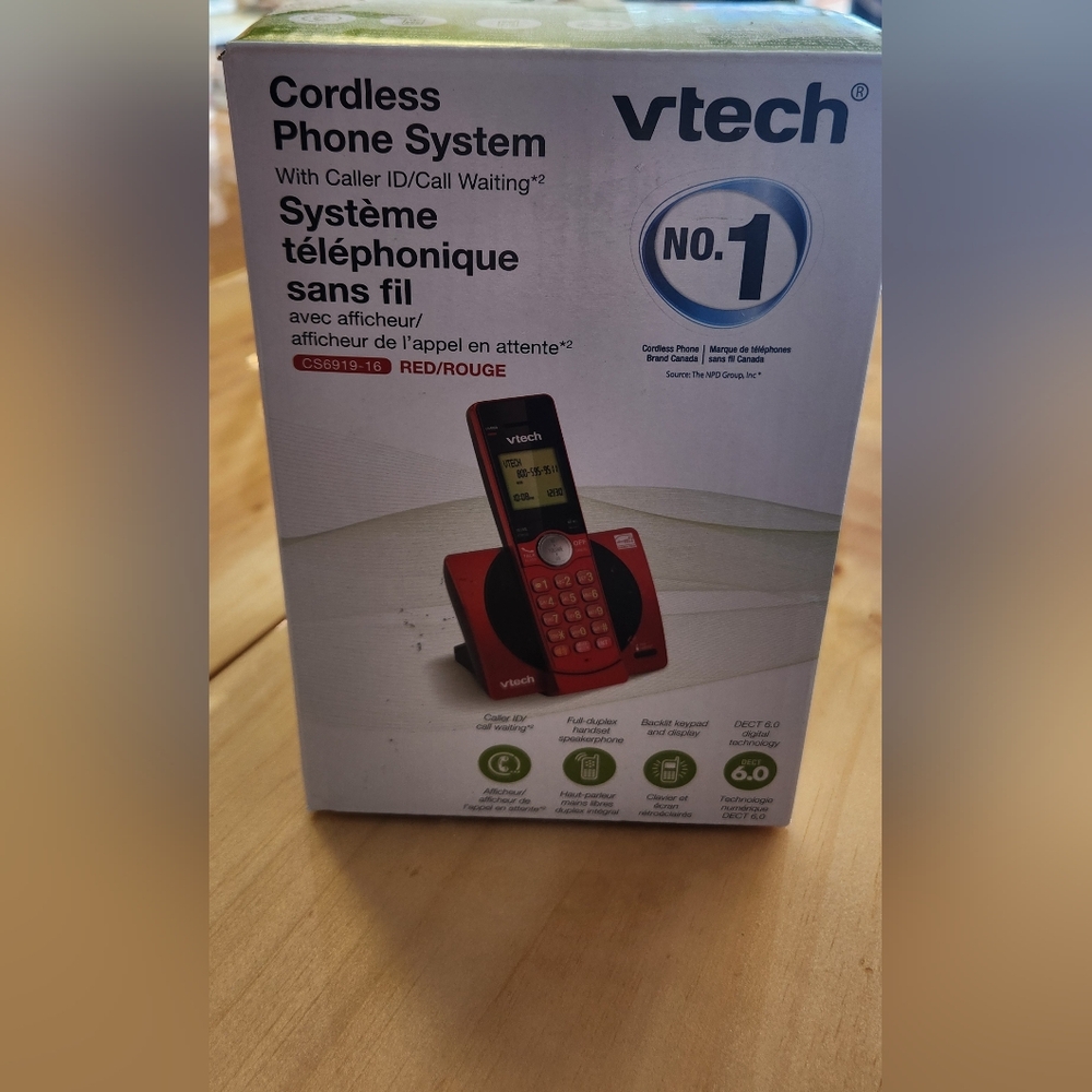 VTech Cordless Phone System in Red